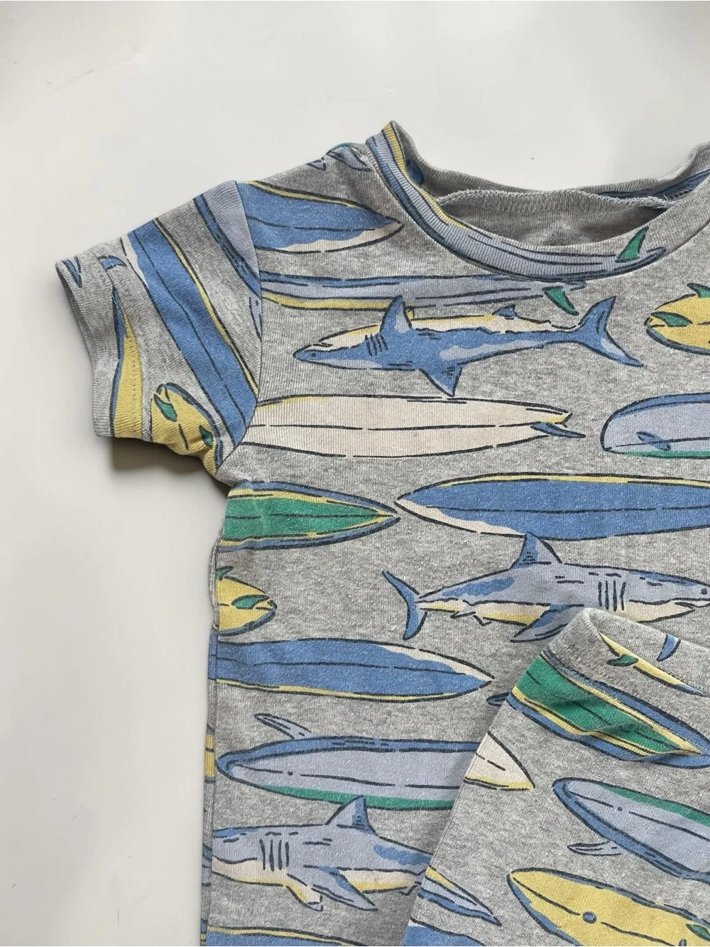 GAP VGUC Organic Cotton Shark Surf Board Print Short Pajamas